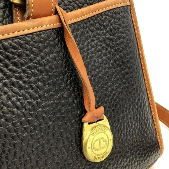 ❌SOLD❌ EUC [Dooney & Bourke] Classic Vintage Pebbled Black Leather Satchel - Picture 10 of 11